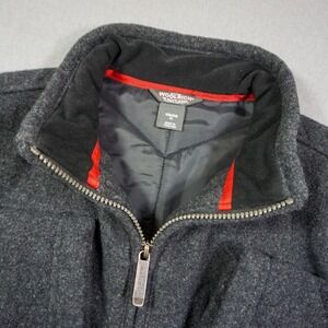 Woolrich Charcoal Heather Wool Quilted Zip Front Jacket Outdoor 15601 Women M